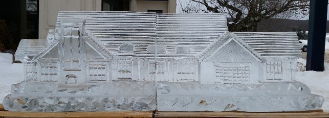 Building replicated in ice