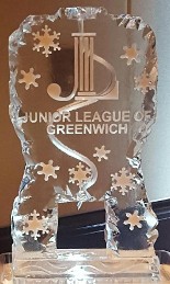 Ice Matters Single Pour Drink Luge with Snowfilled Logo and Snowfilled Snowflakes