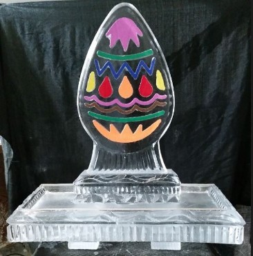 Ice Matters Colored Egg on Back of 40 Inch Tray