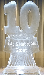 Carved 10 with snowfilled wording under
