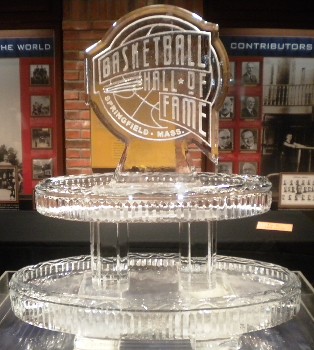 Two Tier Tray with Basketball Logo Topper