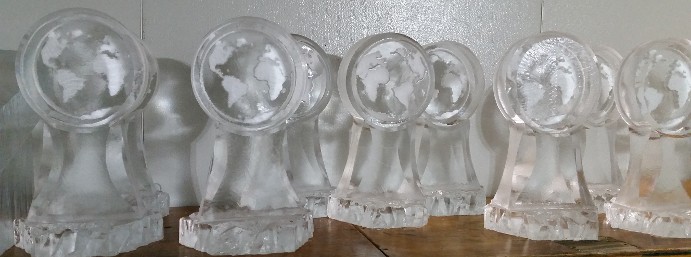 Globe facade centerpiece