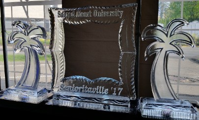 Ice Matters Personalized Elegant Photo Op with Abstract Palm Trees