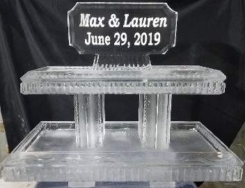 Two Tier Tray with Personalized Topper