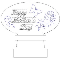 Mother's Day Logo with Snowfilled Words and Butterfly, Colored Flowers