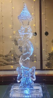 Ice Matters Lamp Post with Bow