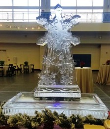 ice matters snowflake cluster on back of tray