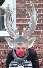 Ice Matters Single Block Reindeer Photo Op