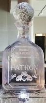 Snowfilled Patron Logo on bottle silhouette 