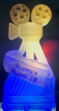 Ice Matters Carved Film Reel with Snowfilled wording in base