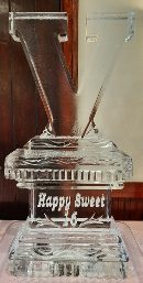 Carved Letter on Snowfilled Base