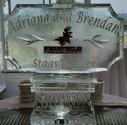 Ice Matters Custom Logo with names, laminated logo and date horizontal with cut corners