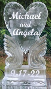 ice matters waverly heart with snowfilled names and date