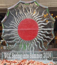 2-Block Sun with Sand Center and snowfilled plaque in front