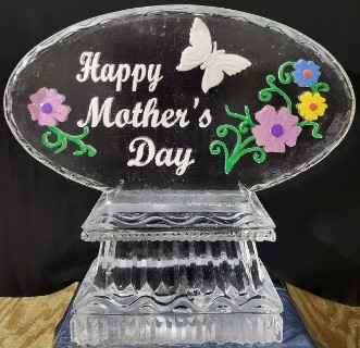 30.)  Ice Matters - colored flowers and snowfilled happy mother's day and butterfly logo - colors vary
