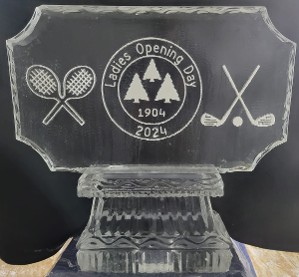 Ice Matters Snowfilled Tennis and Golf Logo with Club Logo in Center