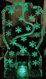 Ice Matters - Single Pour Drink Luge with Snowfilled Snowflakes