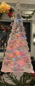 Ice Matters - Christmas Tree with Colored Lights Frozen into block