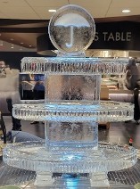 ice matters - three tier tray - oval - with snowfilled logo topper