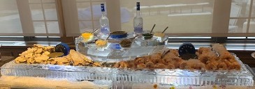 ice matters 80 inch tray with custom cut half moon tray in center