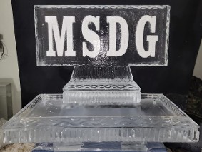 ice matters snowfilled letters on back of 40 inch tray