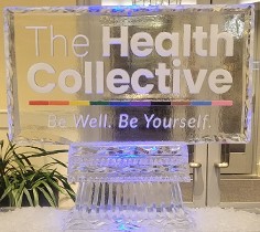 ice matters - snowfilled and colored sand logo