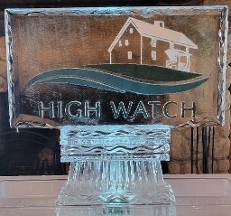 Logo with Colored Sand And Snowfilled, horizontal, v-lined base