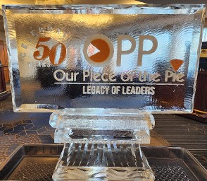 ice matters - 50th anniversary logo with snow and sand