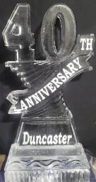 ice matters 40 anniversary with snowfilled name