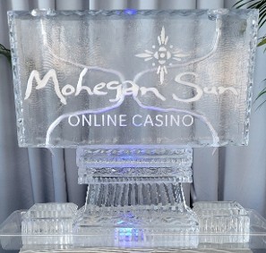 ice matters - snowfilled logo on double pour drink luge