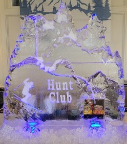  ice matters single pour drink luge - apres ski theme - mountain with snowfilled personalization 