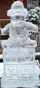 ice matters - teddy bear on blocks
