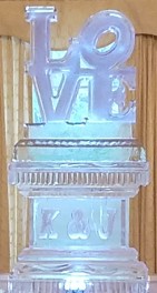 ice matters - love on base with snowfilled initials