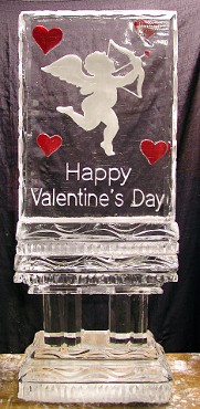 Cupid Logo with Colored Hearts