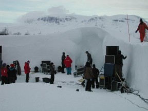 Stage in natural light
