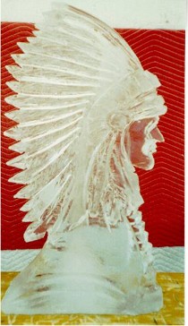 10.  Ice Matters Carved Indian Head