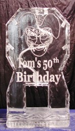 Single Pour Drink Luge with Snowfilled Mask and Personalization