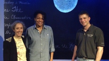 Moon suspended