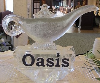 Genie Lamp with plaque in front
